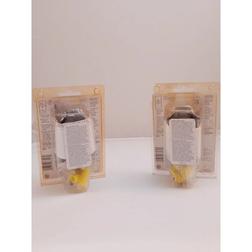 Lot Of 2 Lutron‎ Skylark 600W Single Dimmer Ivory/Almond PN S-600PH-IV/S-600H-IV